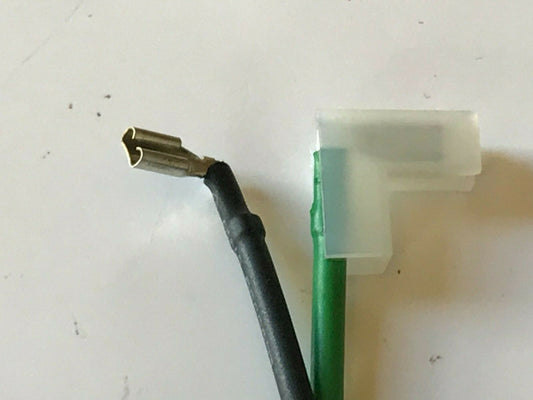2.8mm 1/8" SMALL RIGHT ANGLE SPADE CONNECTORS ON 13CM HI TEMP WIRE (x2) fd5e38