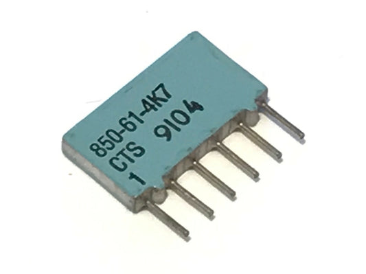 4.7K SIL 6 PIN RESISTOR NETWORK CTS ALLEN BRADLEY 850-61-4K7 (x1) fd5f78