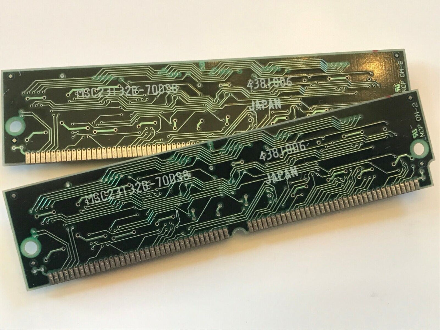 MATCHED PAIR OF OKI 4MB 72 PIN 70NS FAST PAGE MODE NON PARITY SIMM FPM fcb13.6