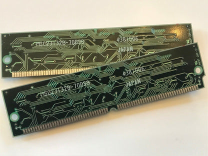 MATCHED PAIR OF OKI 4MB 72 PIN 70NS FAST PAGE MODE NON PARITY SIMM FPM fcb13.6