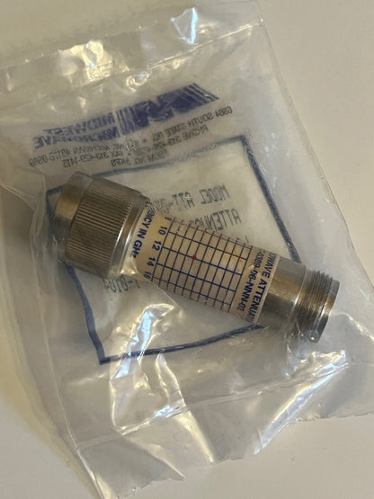MIDWEST MICROWAVE 6dB 2W 18GHz PRECISION N TYPE ATTENUATOR 389-6 fba10a92