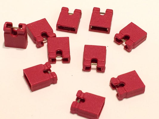 PCB HEADER JUMPER LINKS 0.1" 2.54mm BEST QUALITY HARWIN RED (x10) fd5f24