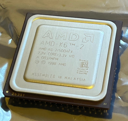 AMD AMD-K6-2/500AFX K6-II 500AFX 500 MHz SUPER SOCKET 7 VINTAGE CPU fcb11.14