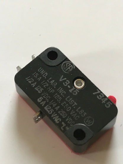 MICRO SWITCH V3-15 3A 250V 3 CONNECTION SPDT HP SPARE PART 3101-0200 fd7m78