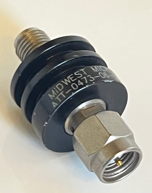 MIDWEST MIC. SMA 6dB 5W 18GHz ATTENUATOR ATT-0473-06-SMA-07 fba10a49