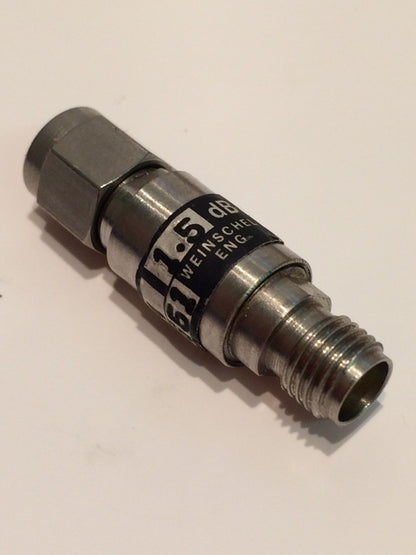 WEINSCHEL 3M-1.5 PRECISION 1.5dB 2W 12.4GHz SMA ATTENUATOR (x1) fbb15a5