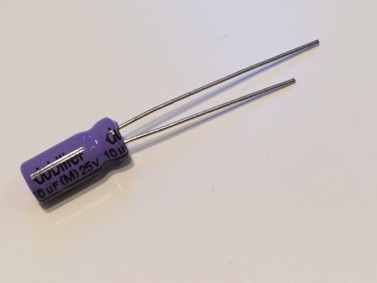 10uF 25V DUBILIER RADIAL ELECTROLYTIC PREMIUM QUALITY CAPACITOR (x3) fbb13c