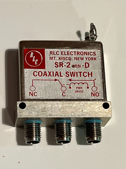 RLC ELECTRONICS SR-2 SPCO RF SMA COAX SWITCH RELAY 12.4GHz 28Vdc AD1M5