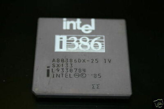 INTEL A80386DX-25 SX133 COLLECTABLE 386 DOUBLE ENIGMA PROCESSOR fba10a9