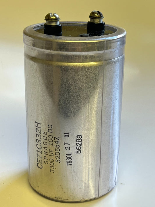SPRAGUE CE71C332H VINTAGE POWER ELECTROLYTIC CAPACITOR 3300UF 100V fd7b5