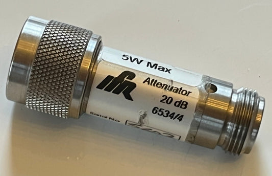 IFR WEINSCHEL 20dB 5W 18GHz PRECISION N TYPE ATTENUATOR 6534/4 fba10a17