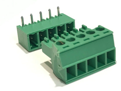 5 WAY PCB CONNECTOR PLUG & SOCKET 3.81.mm PITCH VERY NEAT EUROCLAMP ad1P51