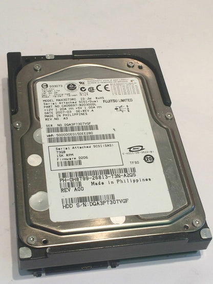 FUJITSU MAX3073RC 73GB SATA HARD DRIVE CAO6697-B20300DL aa4cb11