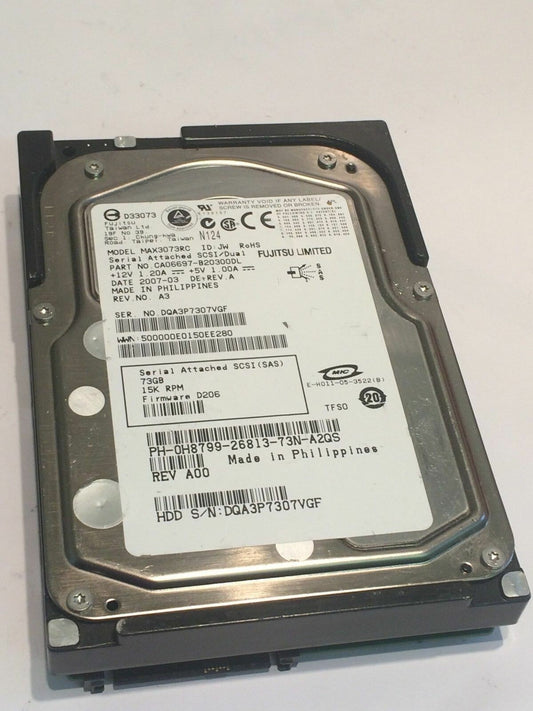 FUJITSU MAX3073RC 73GB SATA HARD DRIVE CAO6697-B20300DL aa4cb11