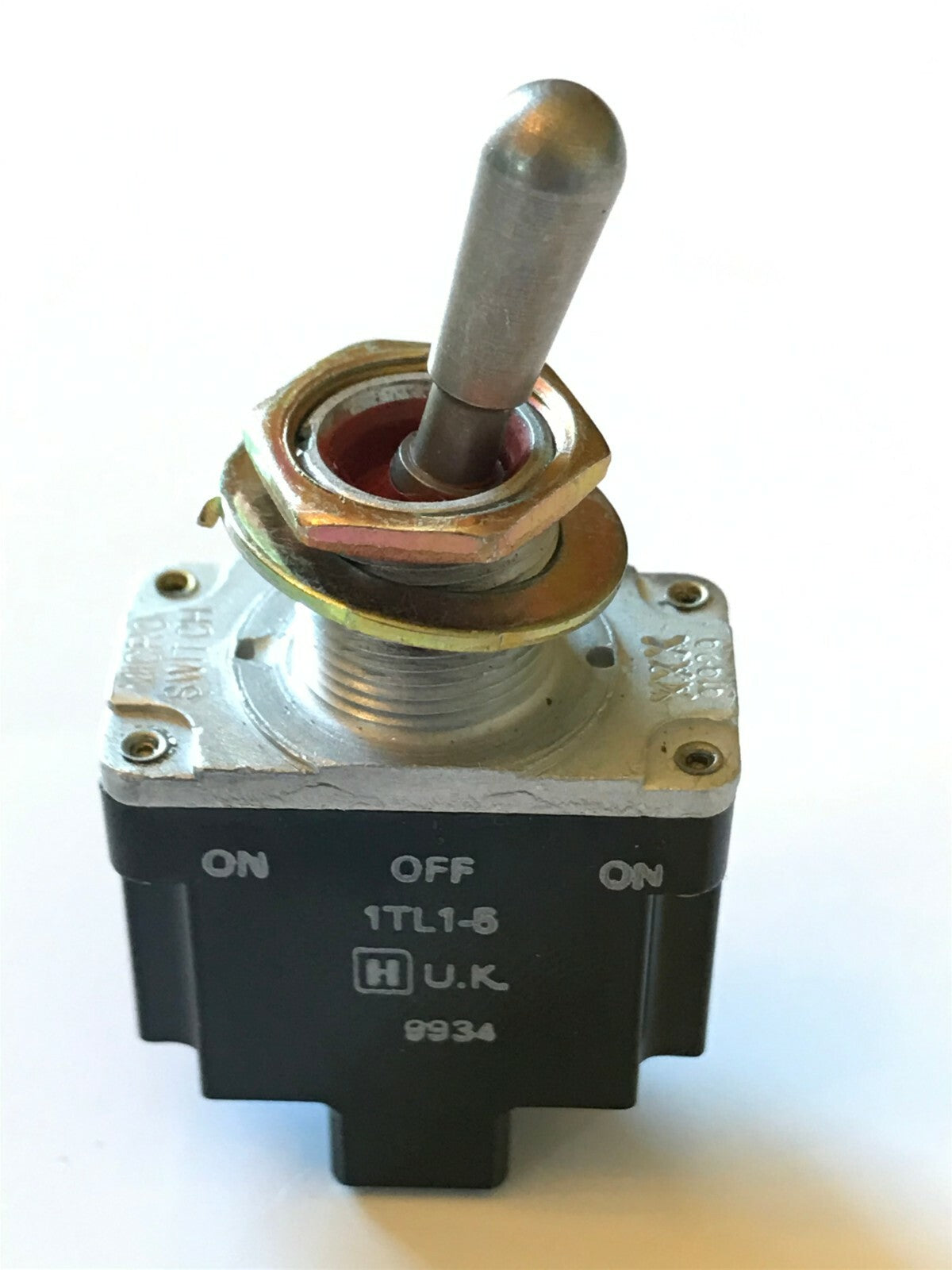 MILITARY SPEC 1 POLE CENTER OFF BIAS SPRING RETURN TOGGLE SWITCH 1TL1-5 ad1J69