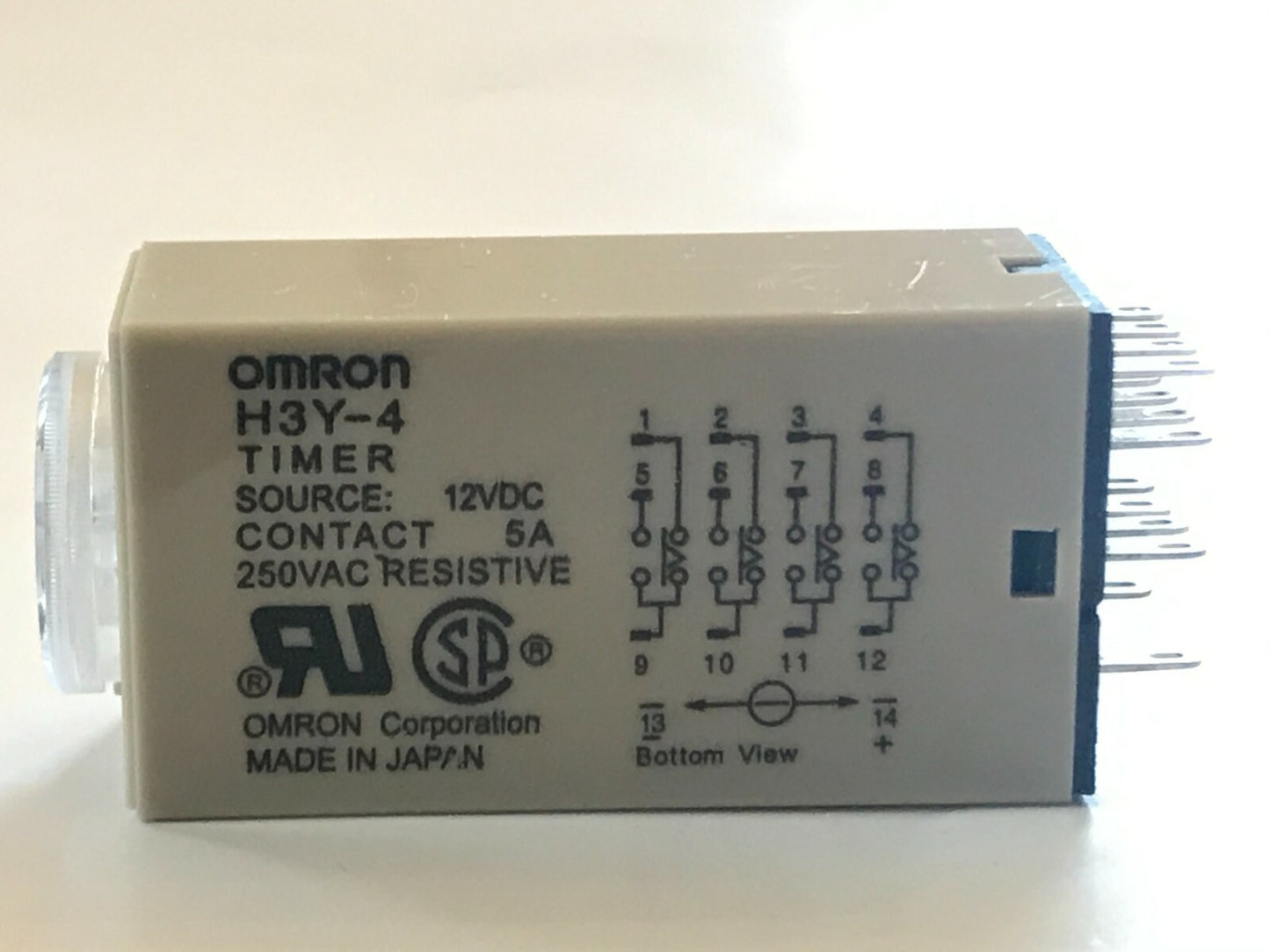 H3Y-4 12V DC MINIATURE PLUG IN TIMER 14 PIN 1 - 30 SECONDS 4 POLE 4PCO ac1x2