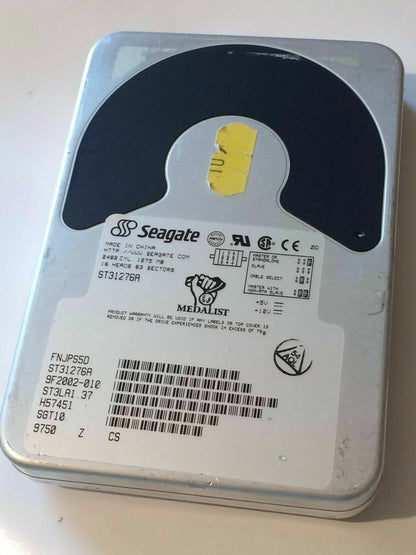 SEAGATE ST31276A 9F2002-010 ST3LA1.37 IDE HARD DRIVE 1.2GB aa4aa6