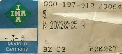INA PREMIUM QUALITY NEEDLE ROLLER BEARING 20MM X 28MM X 25MM fd5e45