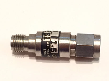 WEINSCHEL 3M-1.5 PRECISION 1.5dB 2W 12.4GHz SMA ATTENUATOR (x1) fbb15a5