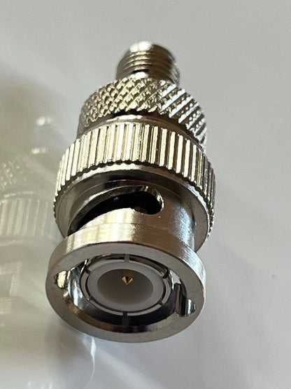 BEST QUALITY BNC TYPE MALE TO SMA FEMALE 50 OHM RF ADAPTER fcb25.20