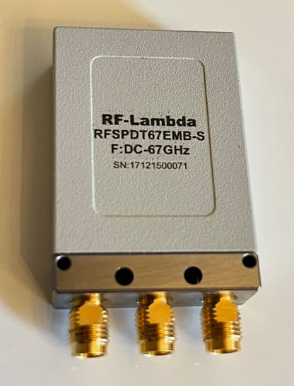 RF-LAMBDA RFSPDT67EMB-S COAXIAL RELAY SWITCH 1.85MM 67GHz 24Vdc SPDT AE1W9