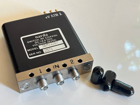 NARDA SEM123DT RF SMA FAIL SAFE COAXIAL RELAY 18GHz 28Vdc SPDT AD2N34