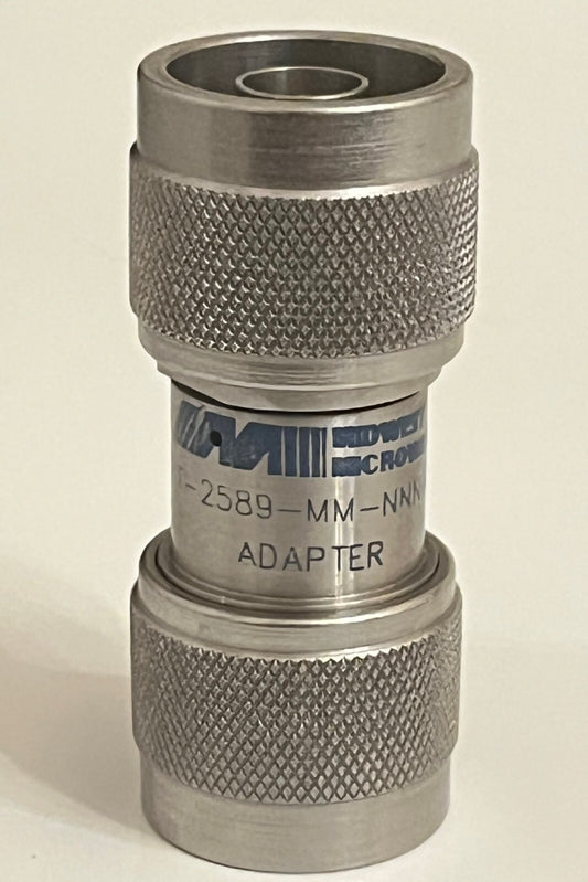 MIDWEST MICRO. N MALE TO N MALE 50 OHM 18GHz RF COAXIAL ADAPTER FBA10A99