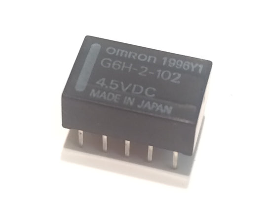 G6H-2-102 4.5VDC COIL ULTRA SENSITIVE DPDT MINIATURE RELAY (x1) fd5f20