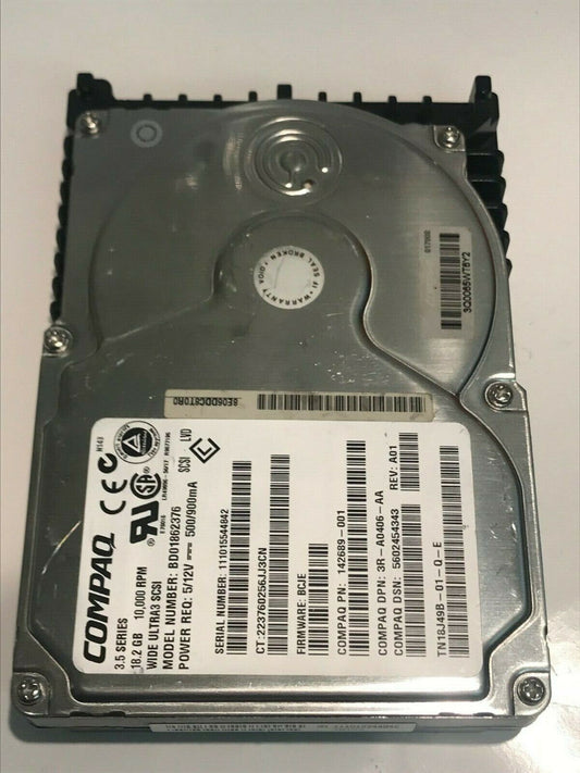COMPAQ BD01862376 18.2GB SCSI 3 HARD DRIVE 142689-001 BCJE aa5hc2