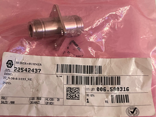 SUHNER N TYPE FEMALE TO N FEMALE BULKHEAD ADAPTER 37_N-50-0-1/133 FD7B21