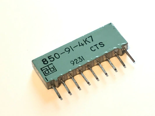 4.7K SIL 9 PIN RESISTOR NETWORK CTS ALLEN BRADLEY 850-91-4K7 (x1) fd5f71