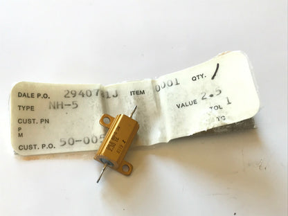 DALE NH-5 2.5 OHM 1% 5W METAL CLAD POWER RESISTOR MILITARY SPEC fd7d23