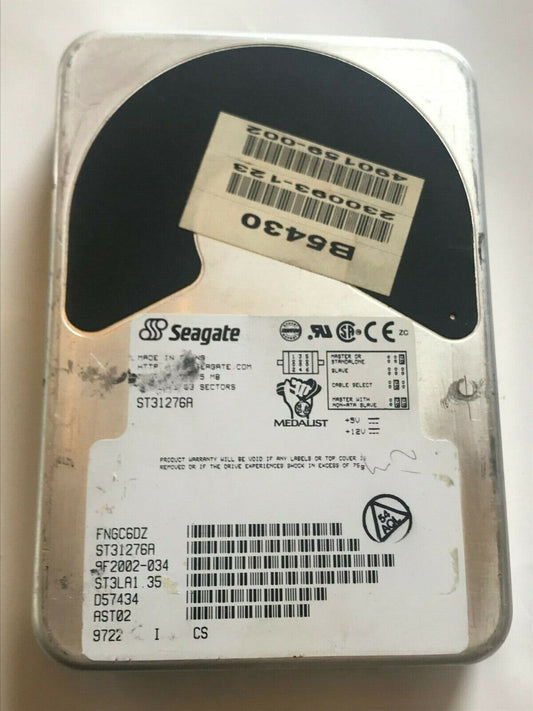 SEAGATE ST31276A 9F2002-034 IDE HARD DRIVE 1.2GB aa4ab7a