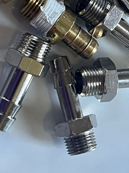 LOT OF 19 VARIOUS 1/8 THREAD PIPE INLET ADAPTERS BRASS ad1m4