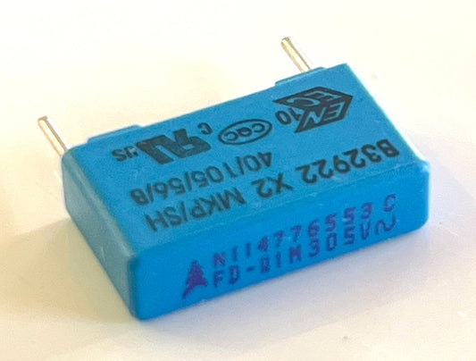 100nF 0.1uF 305V X2 RATED POLYPROPYLENE MKP CAPACITOR (X1) EPCOS fca12.13