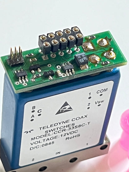 TELEDYNE CCR-33S80-T COAX RELAY SWITCH 18GHz 12Vdc SPDT WITH TTL PCB ae1w79
