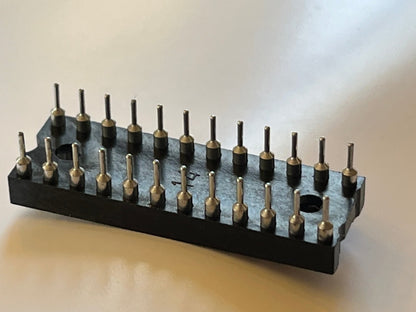 24 WAY 0.3" SKINNY WIDTH GOLD PLATED TURNED PIN DIL IC SOCKET (x1) fba39.19