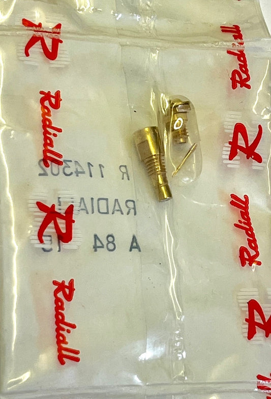 RADIALL R114302 50 OHM SMB MALE BULKHEAD RF CONNECTOR (x1) fd7k3