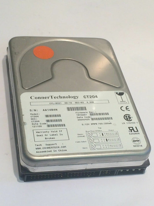 CONNER CT204 IDE HARD DRIVE 4.3GB fbc1a16