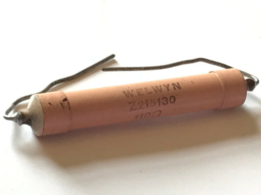 VINTAGE 1950'S WELWYN SA3635 110 OHM 12W 5% WIRE WOUND RESISTOR ad1J45