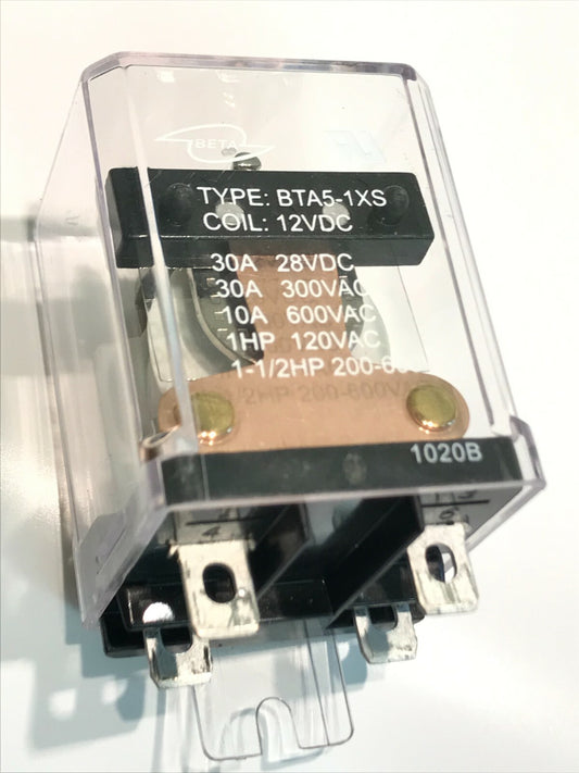 12V DC SINGLE POLE ON - OFF HEAVY DUTY RELAY WITH 30A CONTACTS x1 - 20 fba12B