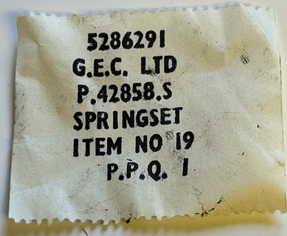 SPRING CONTACT SET FOR PO TYPE 3000 FRAME RELAY 4 PAIRS OF CONTACTS FD5E35