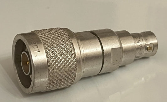 N TYPE MALE TO BNC FEMALE 50 OHM MILITARY SPEC RF COAXIAL ADAPTER FBB15A1