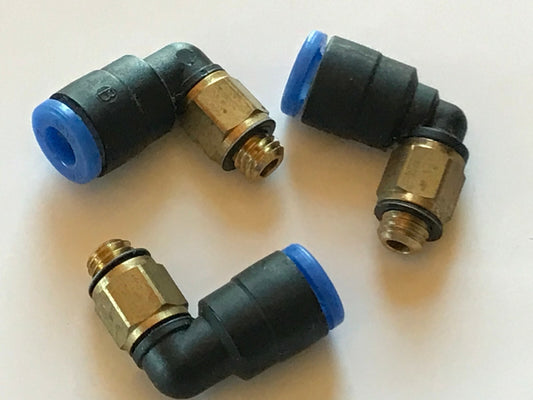 SMC 5/32" ELBOW PNEUMATIC 4MM PIPE CONNECTOR X3 fd5e27