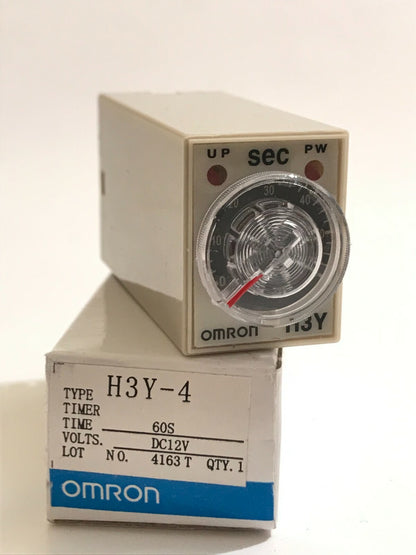 H3Y-4 12V DC MINIATURE PLUG IN TIMER 14 PIN 2 - 60 SECONDS 4 POLE 4PCO ad2G7