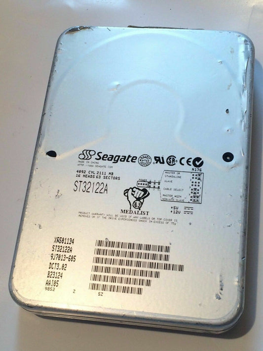 SEAGATE ST32122A 9J7013-605 DCT3.02 IDE HARD DRIVE 2.1GB aa4aa1g