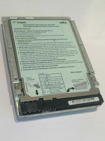 SEAGATE ST34325A 9L4005-307 FIRMWARE 3.02 IDE HARD DRIVE 4.3GB aa4bc14