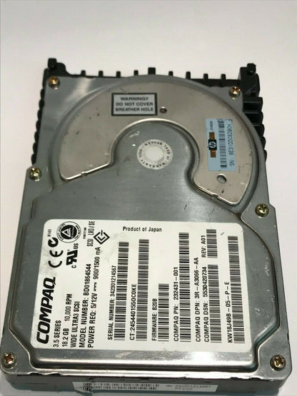 COMPAQ BD01864544 232431-001 B20B 18.2GB SCSI 3 ULTRA HARD DRIVE aa5ic1