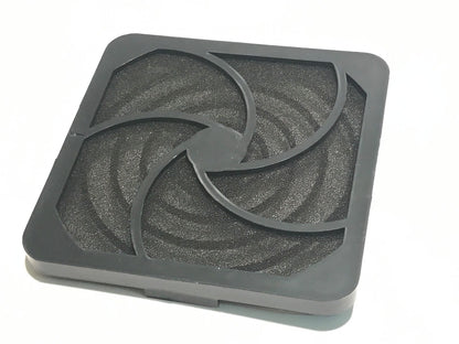 80MM FAN GRILL FINGER GUARD & AIR FILTER BY SINWAN BLACK PLASTIC fbb1d