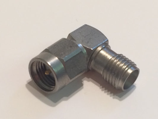 SMA RIGHT ANGLE ADAPTOR BEST ITT CANNON QUALITY MALE TO FEMALE fd5d16